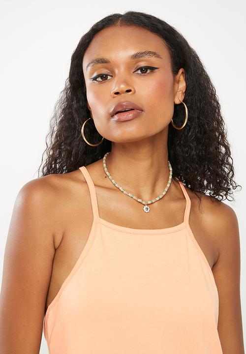 Missguided - Cross back cami jersey dress  - orange