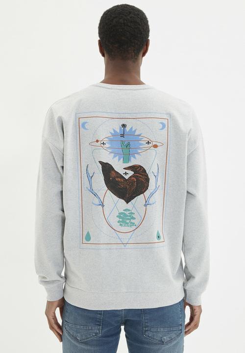 Trendyol - Birds back printed sweater - grey
