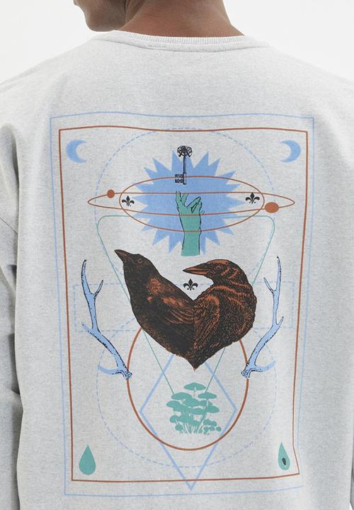 Trendyol - Birds back printed sweater - grey