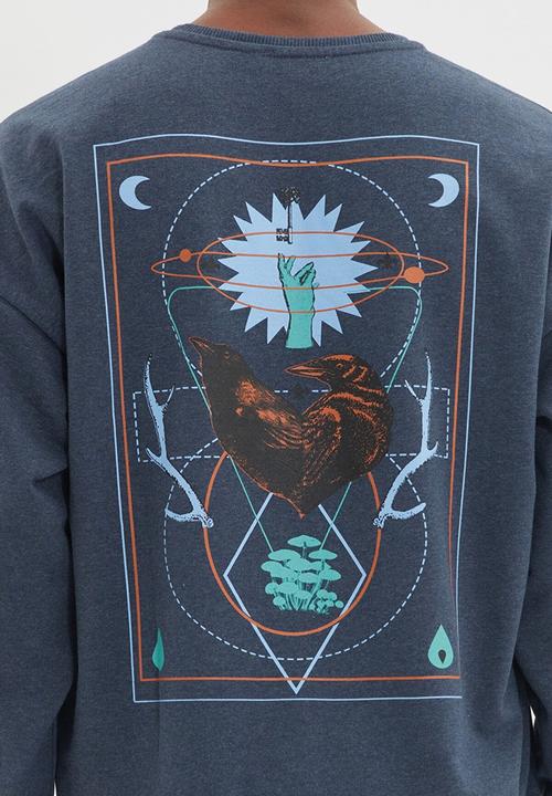 Trendyol - Birds back printed sweater - indigo