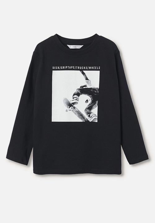 MANGO - T-shirt wheels - black