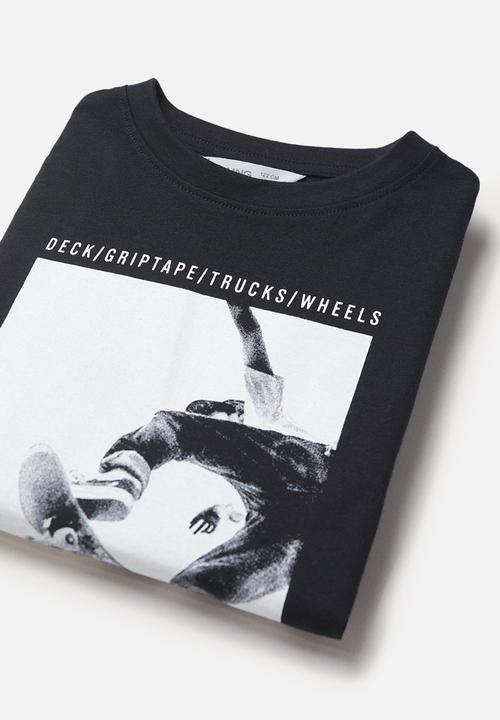 MANGO - T-shirt wheels - black