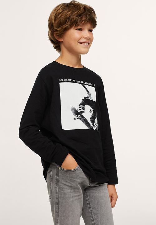 MANGO - T-shirt wheels - black