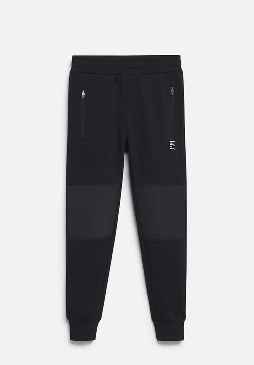 MANGO - Trousers quiltp - black