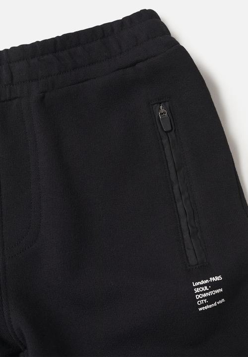 MANGO - Trousers quiltp - black