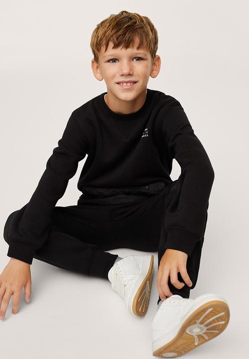 MANGO - Trousers quiltp - black