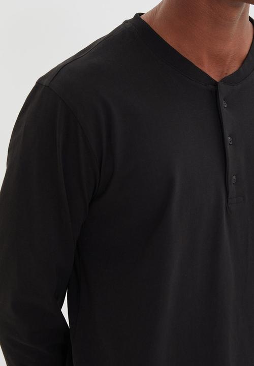 Trendyol - Check pants sleep set - black