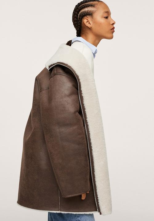 MANGO - Coat rulo - light beige