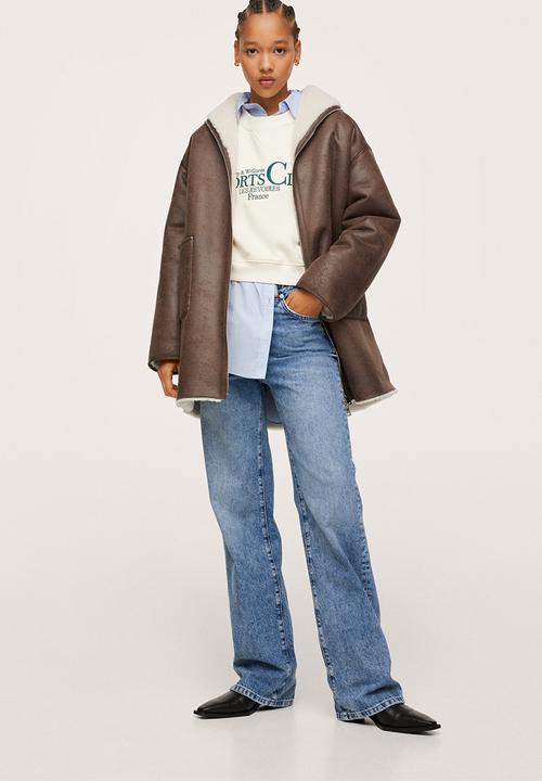 MANGO - Coat rulo - light beige