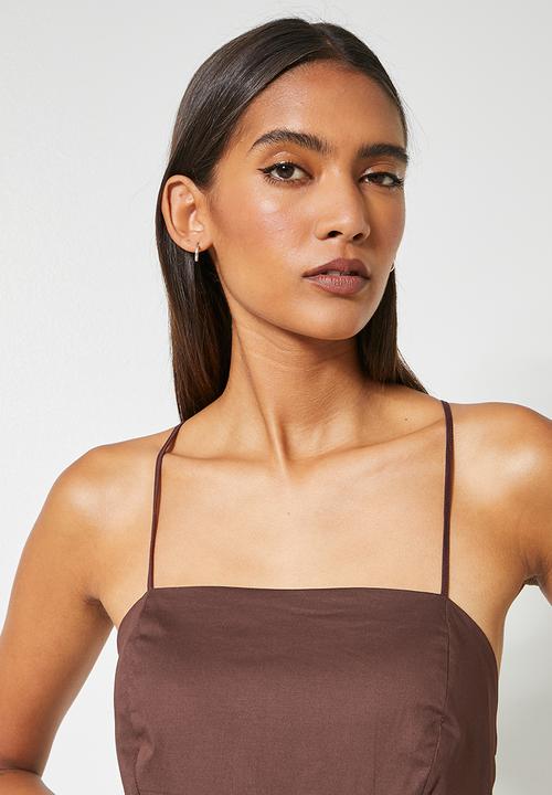 Superbalist - Straightneck fit & flare - dark choc