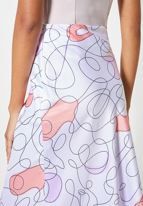 Superbalist - Long midi slip skirt - twisted geometry