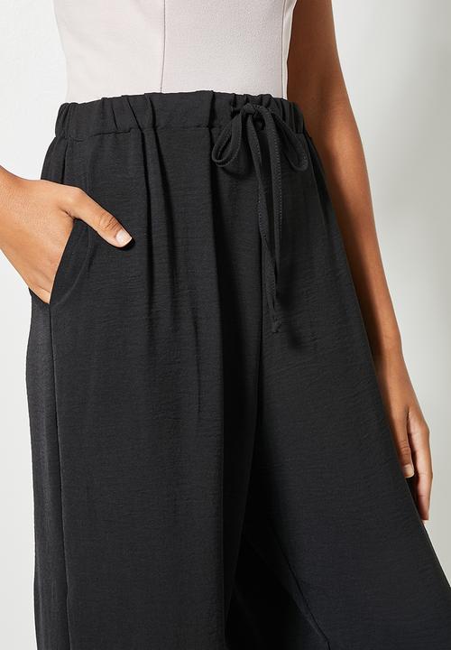 Superbalist - Wide leg pull on pants - black