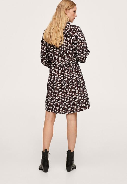 MANGO - Dress ghost - black