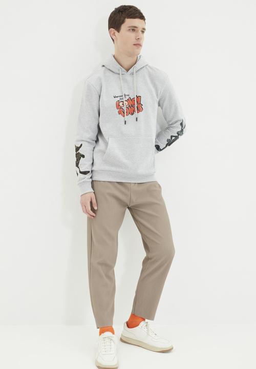 Trendyol - Looney toons printed hoodie - grey
