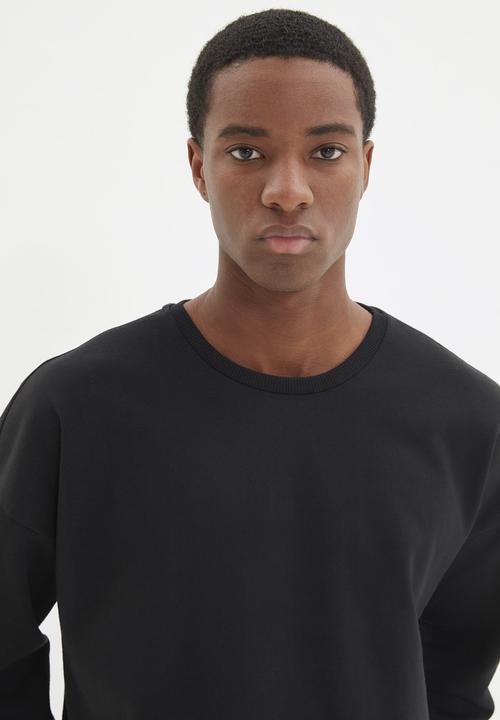 Trendyol - Peaceful back printed sweater - black