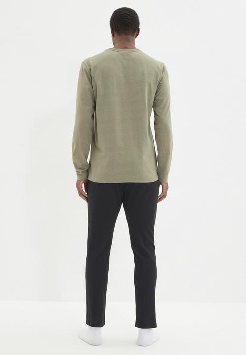 Trendyol - Sleepy panda sleep set - khaki