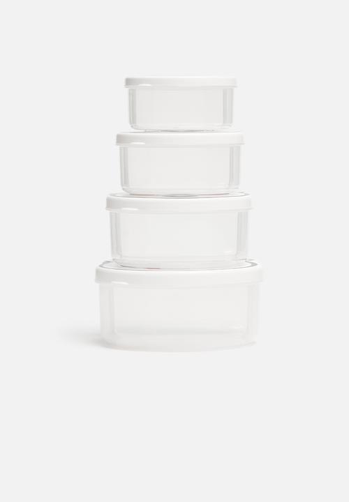 H&S - Panda snack box set of 4 - black & white