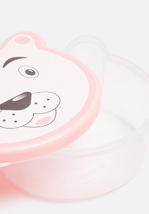 H&S - Girl bear snack box set of 4 - pink