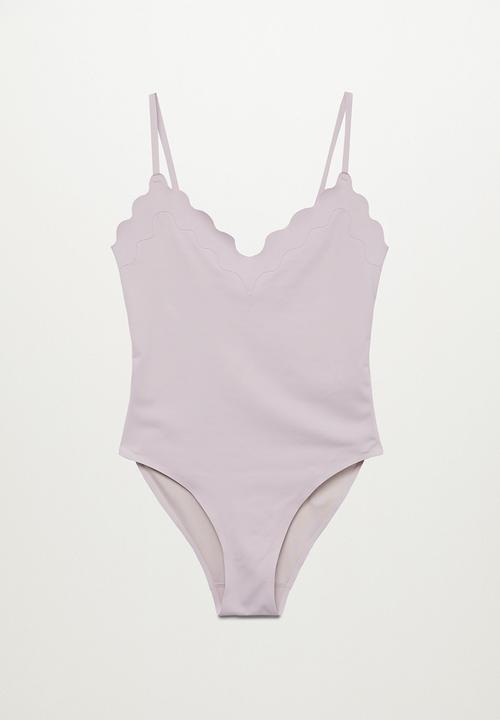 MANGO - Swimsuit wavy - lilac