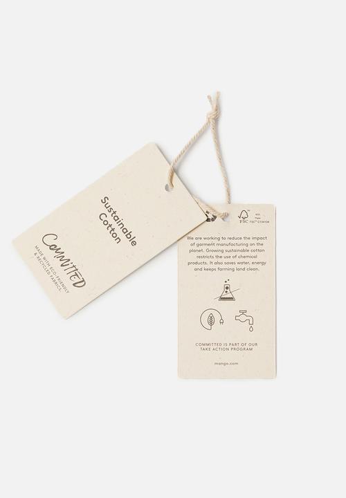 MANGO - T-shirt basica 1 - beige/khaki