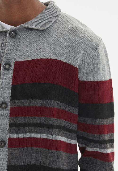 Trendyol - Multi-stripe cardigan - grey