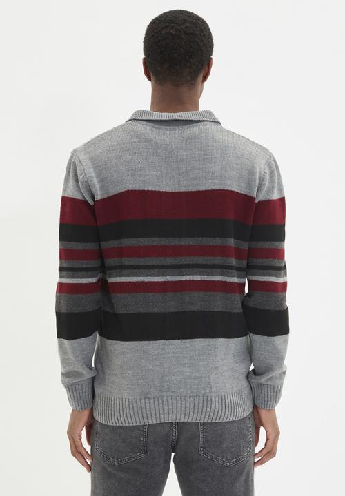 Trendyol - Multi-stripe cardigan - grey