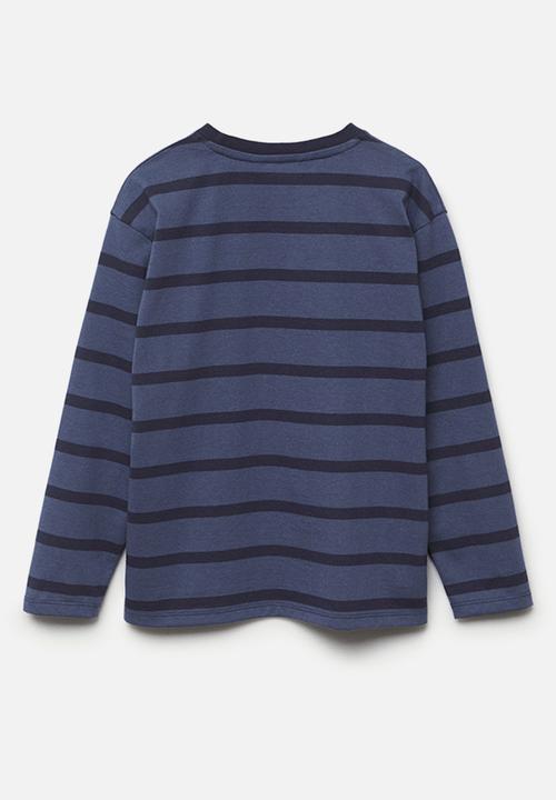 MANGO - T-shirt rayas 1 - blue