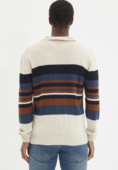 Trendyol - Multi-stripe cardigan - beige