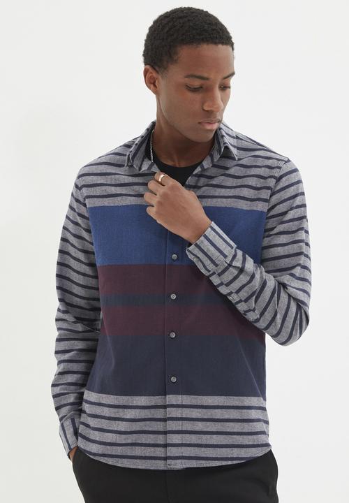 Trendyol - Long sleeve check shirt - navy