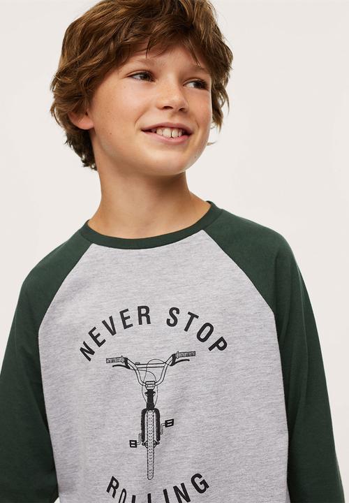 MANGO - T-shirt never - medium gray