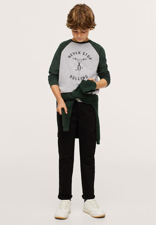 MANGO - T-shirt never - medium gray