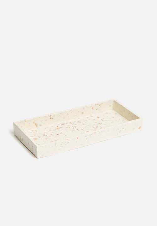 Terrazzo Home - Rectangular tray - stone