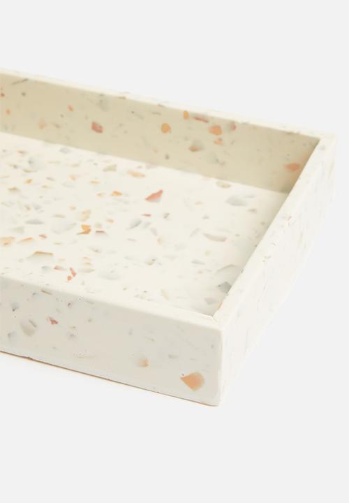Terrazzo Home - Rectangular tray - stone