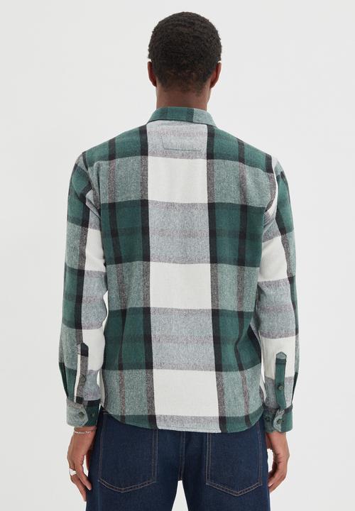 Trendyol - Long sleeve check shirt - green
