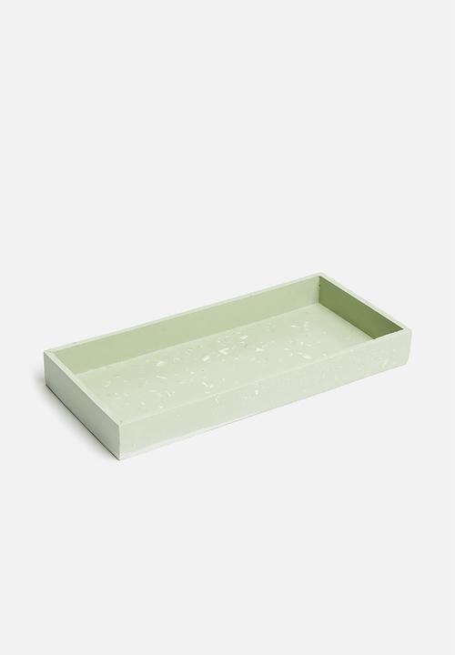 Terrazzo Home - Rectangular tray - sage 