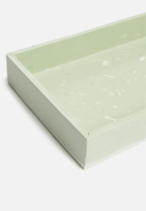 Terrazzo Home - Rectangular tray - sage 