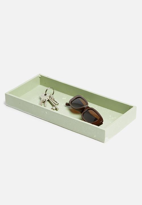 Terrazzo Home - Rectangular tray - sage 