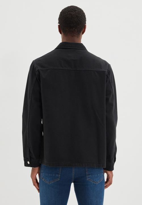 Trendyol - Double pocket zip through jacket - black