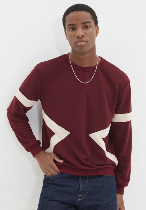 Trendyol - Patterned sweater - burgundy