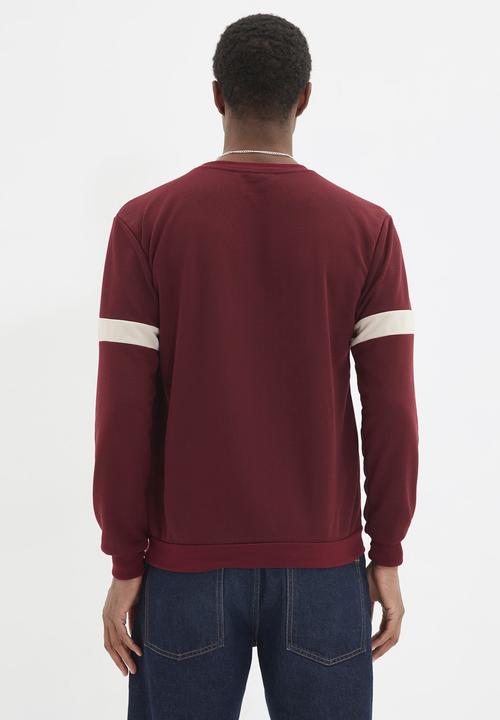 Trendyol - Patterned sweater - burgundy