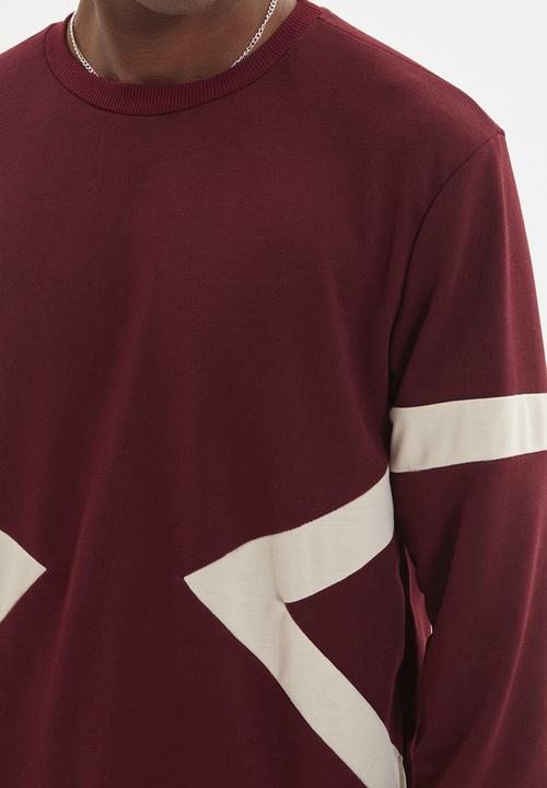 Trendyol - Patterned sweater - burgundy