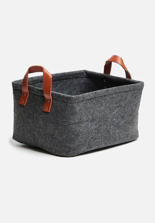 Storage Solutions - Felt storage basket - charcoal
