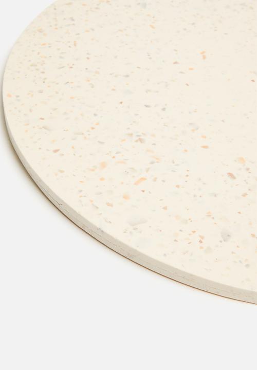 Terrazzo Home - Large round tray - natural