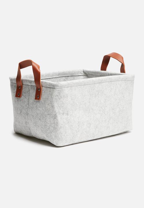 Storage Solutions - Felt storage basket - grey