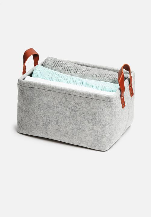 Storage Solutions - Felt storage basket - grey