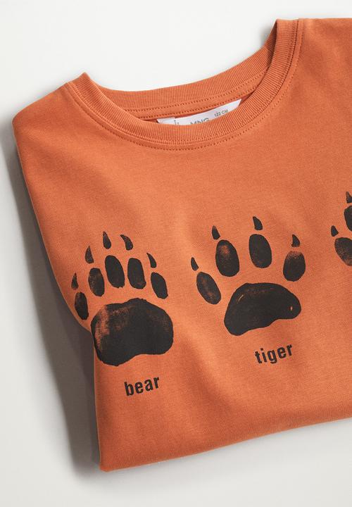 MANGO - T-shirt husky - orange