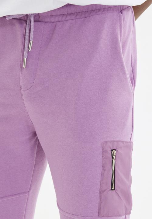 Trendyol - Patch pocket sweatpants - lilac