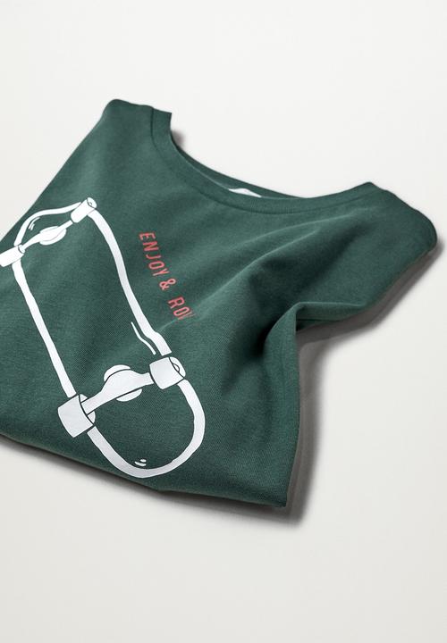 MANGO - T-shirt roll - dark green