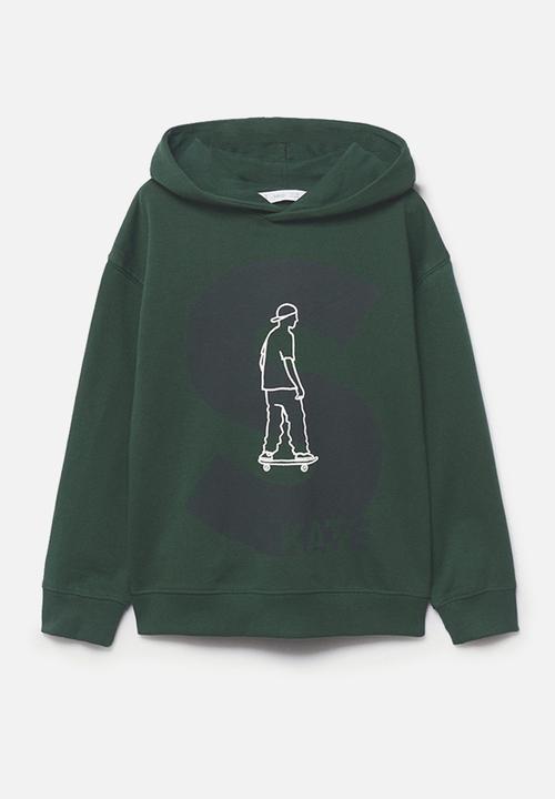 MANGO - Sweatshirt flip - dark green