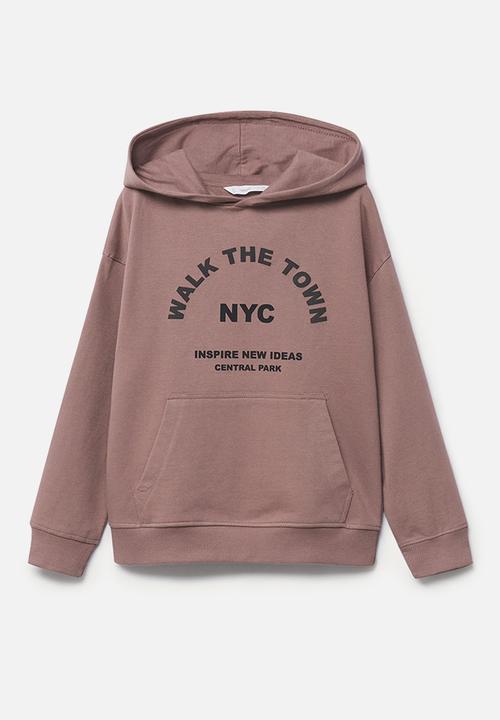 MANGO - Sweatshirt town - dark red